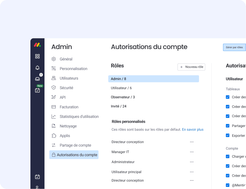 Admin management FR